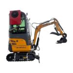 1-ton, Rato Engine Mini Excavator w/Air Conditioning & Enclosed Cab & Side Swing & Hydraulic Thumb | AGT-QK18RXS-C - Image 3
