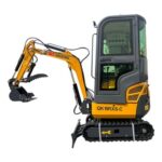 1-ton, Rato Engine Mini Excavator w/Air Conditioning & Enclosed Cab & Side Swing & Hydraulic Thumb | AGT-QK18RXS-C - Image 2