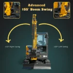 TYPHON NAGA 4.0 Mini Excavator w 4 Ton 24.4hp Yanmar Diesel Engine Metal Track ISO SAE control switch, AC Heater Cabin, 2 Travel Speed - Image 4