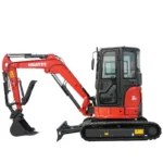 3.5 Ton Industrial Mini Excavator with 24HP kubota Engine & Enclosed Cab | HUAYEE HY35C + 12 Attachments FREE