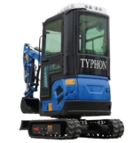2025 4000 lb TYPHON TERROR XVII Cabin Mini Excavator Rubber Track with Kubota D902 Diesel Engine - Image 4