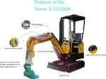 In USA Mini Excavator 1 Ton Digger 13.5hp Gas Tracked Crawler B&S EPA Engine - Image 6