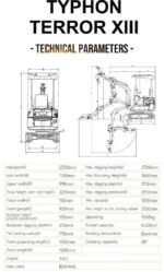 TYPHON TERROR XIII Mini Excavator - 1.3 Ton Trench Digger with Canopy, Hydraulic Thumb Clip, 13.5hp B&S Engine USA - Image 5