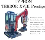 TYPHON TERROR XVIII Prestige 2 Ton Mini Excavator KUBOTA D902 Diesel Engine USA with 12 attachments - Image 10
