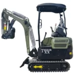 2025 4,000 lb Green TYPHON TERROR XX Mini Excavator Rubber Track with Kubota D902 Diesel Engine USA