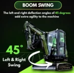 TYPHON TERROR XXV Diesel Mini Excavator 2.7 Ton, 25.1 hp Kubota D1105 RetractableTracks, AC Cabin - Image 4