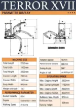 2025 4000 lb TYPHON TERROR XVII Cabin Mini Excavator Rubber Track with Kubota D902 Diesel Engine - Image 9