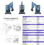 TYPHON TERROR X2 Mini Excavator 2.7 Ton EPA Diesel Kubota V1505 Engine USA - Image 6