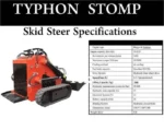 TYPHON STOMP 1,800lbs Mini Skid Steer 23HP Gas EPA Engine USA - Image 3