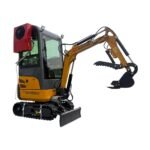 1-ton, Rato Engine Mini Excavator w/Air Conditioning & Enclosed Cab & Side Swing & Hydraulic Thumb | AGT-QK18RXS-C - Image 4