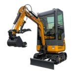1-ton, Rato Engine Mini Excavator w/Air Conditioning & Enclosed Cab & Side Swing & Hydraulic Thumb | AGT-QK18RXS-C - Image 5