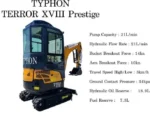 TYPHON TERROR XVIII Prestige 2 Ton Mini Excavator KUBOTA D902 Diesel Engine USA - Image 4