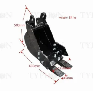 2-3.5 Tons Excavator Attachment 250mm Narrow Bucket Trenching Buckets 9.8 inch - Image 3