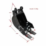 200mm Narrow Bucket Attachment for TYPHON Mini Excavators USA