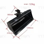 Excavator Attachment Tilt Bucket 47″ Hydraulic Tilting Bucket 1200mm Heavy Duty - Image 4