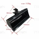 Excavator Attachment Tilt Bucket 39″ Hydraulic Tilting Bucket 1000mm Heavy Duty